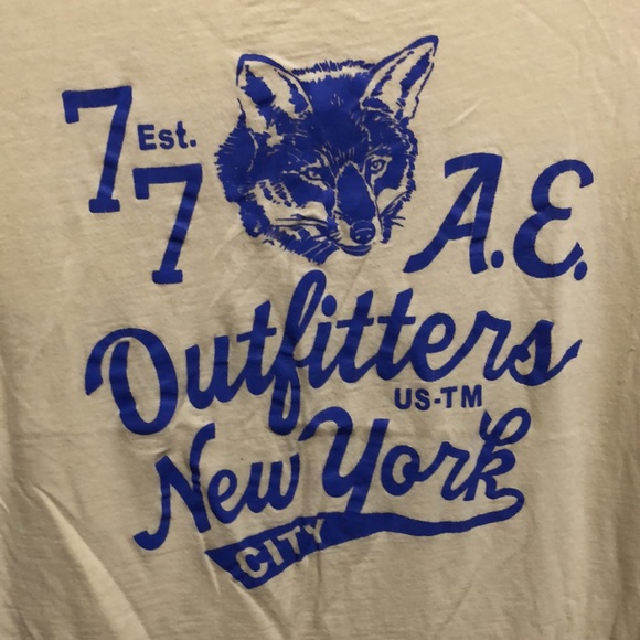 American Eagle Outfitters yellow short sleeved tee size large - Picture 2 of 6